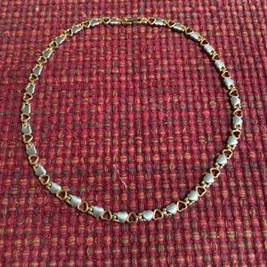 Titanium Gold and Silver Heart Shaped Therapy Necklace